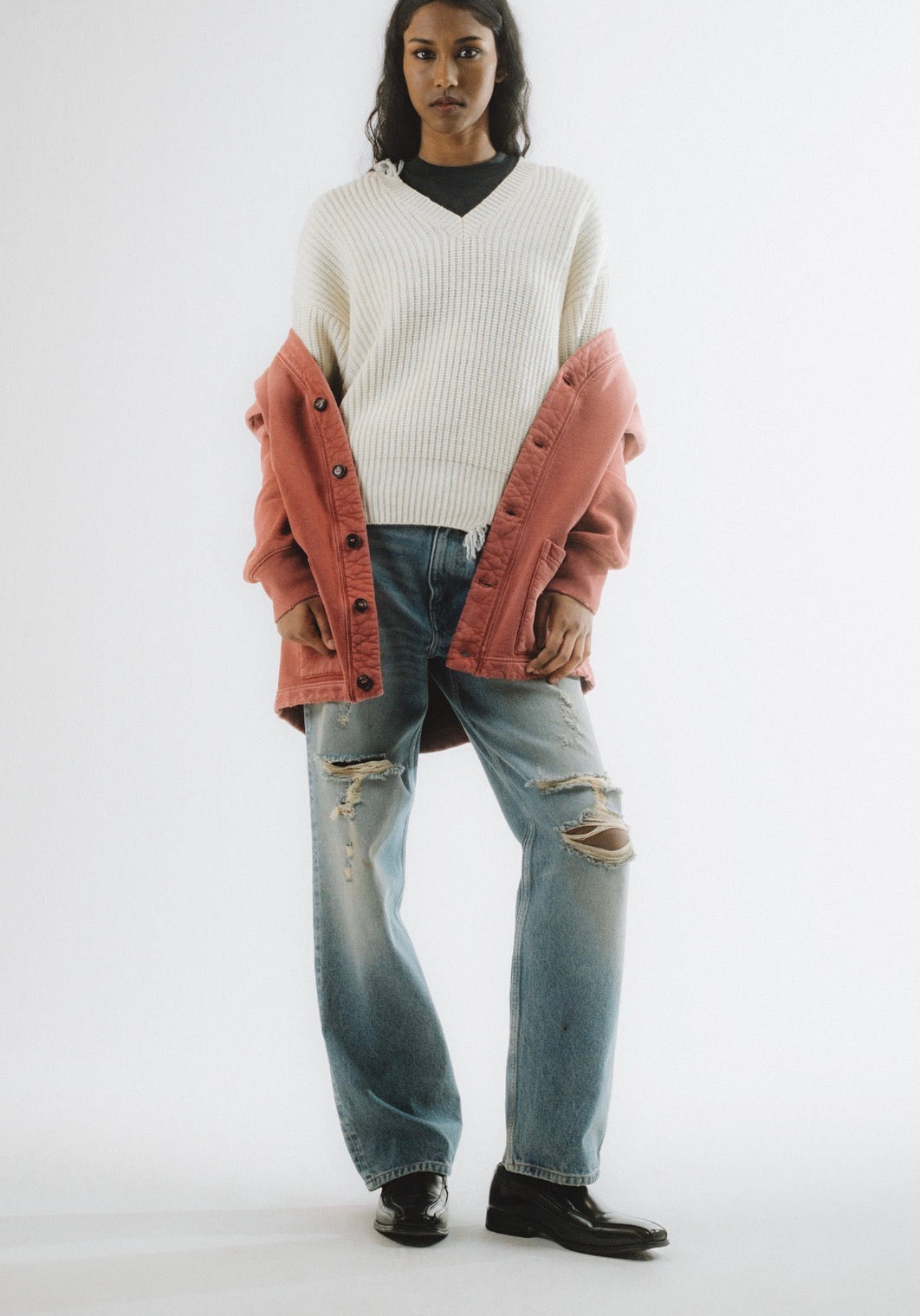 Maglia Donna in Misto Lana Panna