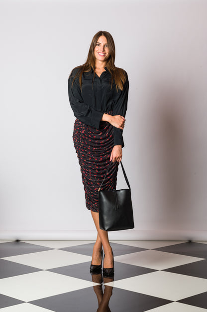 ALBA Hobo in pelle nera